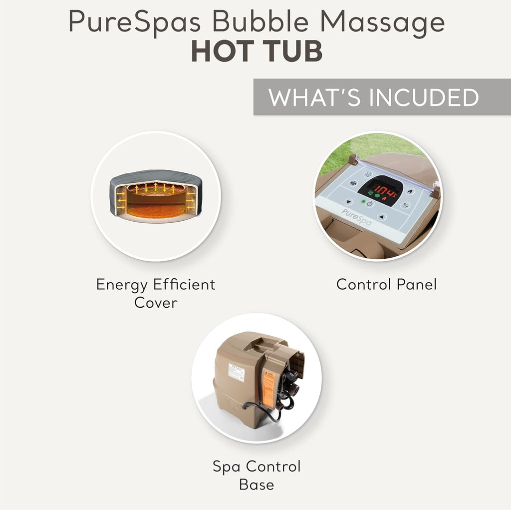 INTEX PureSpa Bubble Massage Spa Set, 4 Person, 77in x 28in - 28425EH