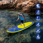 FunWater Inflatable Stand Up Paddle Board, 11 ft x 32 in x 6 in - SUP Paddle Accessories