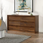 Better Homes and Gardens Montclair 6-Drawer Dresser, Vintage Walnut Finish
