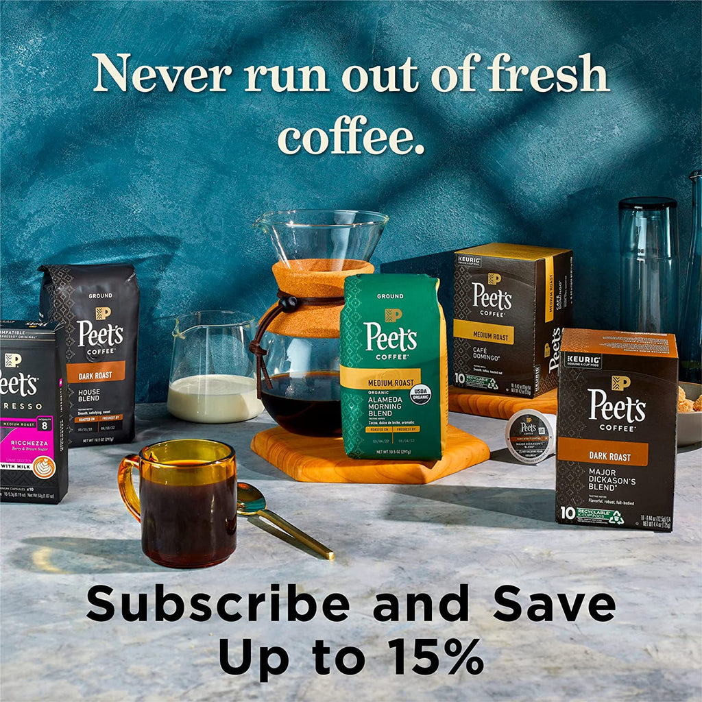 Peet's Coffee Decaf House Blend Dark Roast K-Cup Pods 88 Count
