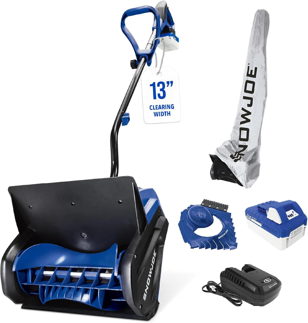 Snow Joe Cordless Electric Snow Shovel Kit, 13 inch Clearing Path, 24V 4.0-Ah Battery - 24V-SS13-TV1