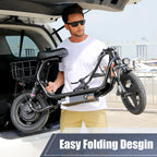 SANOPY Electric Scooter With Seat for Adults, 350W, 15 Miles, 20 Mph, 36V 5.2Ah, 14 inch Tire - Black
