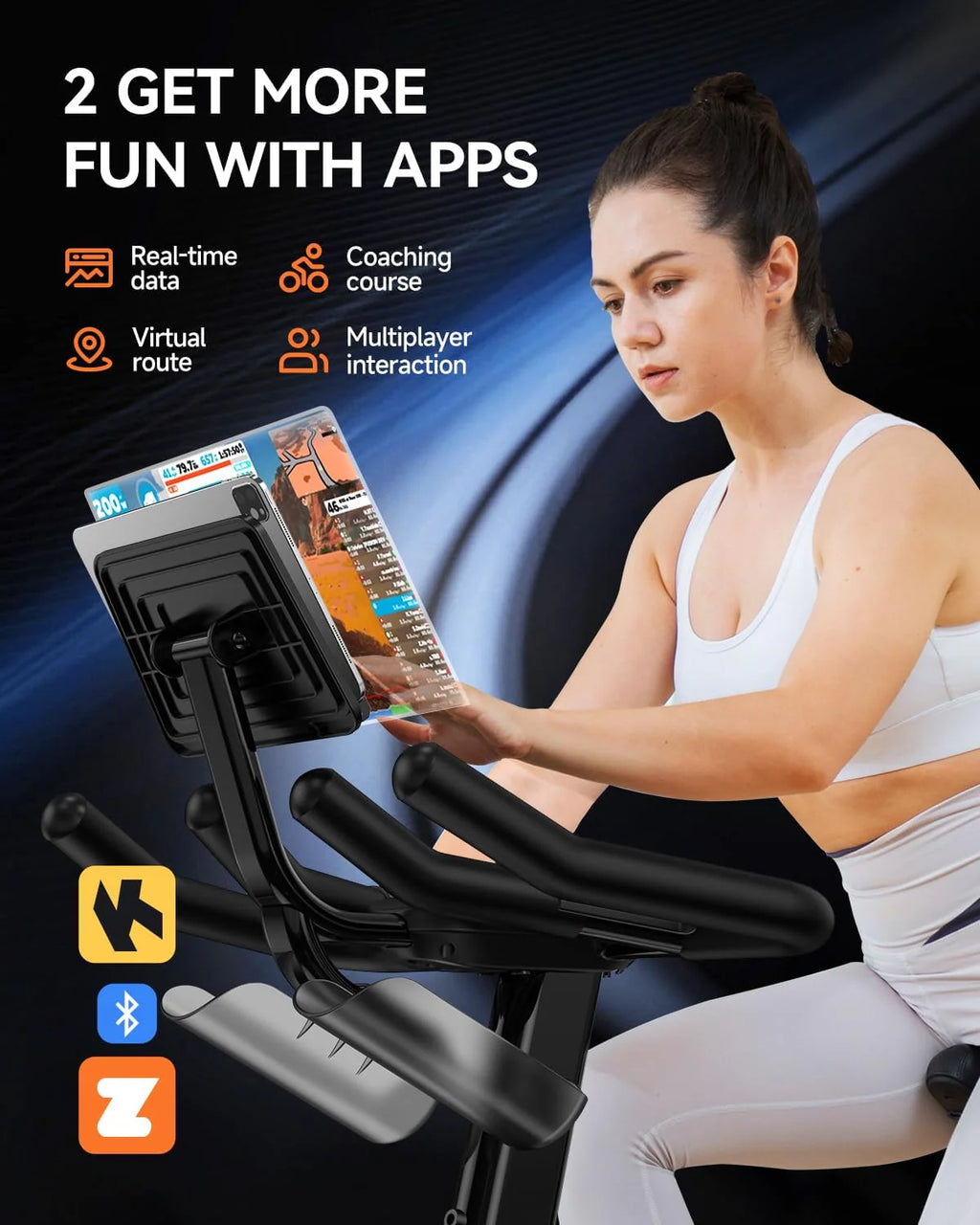 pooboo Indoor Exercise Bike With Adjustable Resistance And Belt Drive