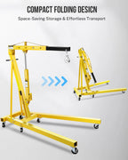 Garvee 2 Ton Hydraulic Folding Shop Crane Engine Hoist With Lever