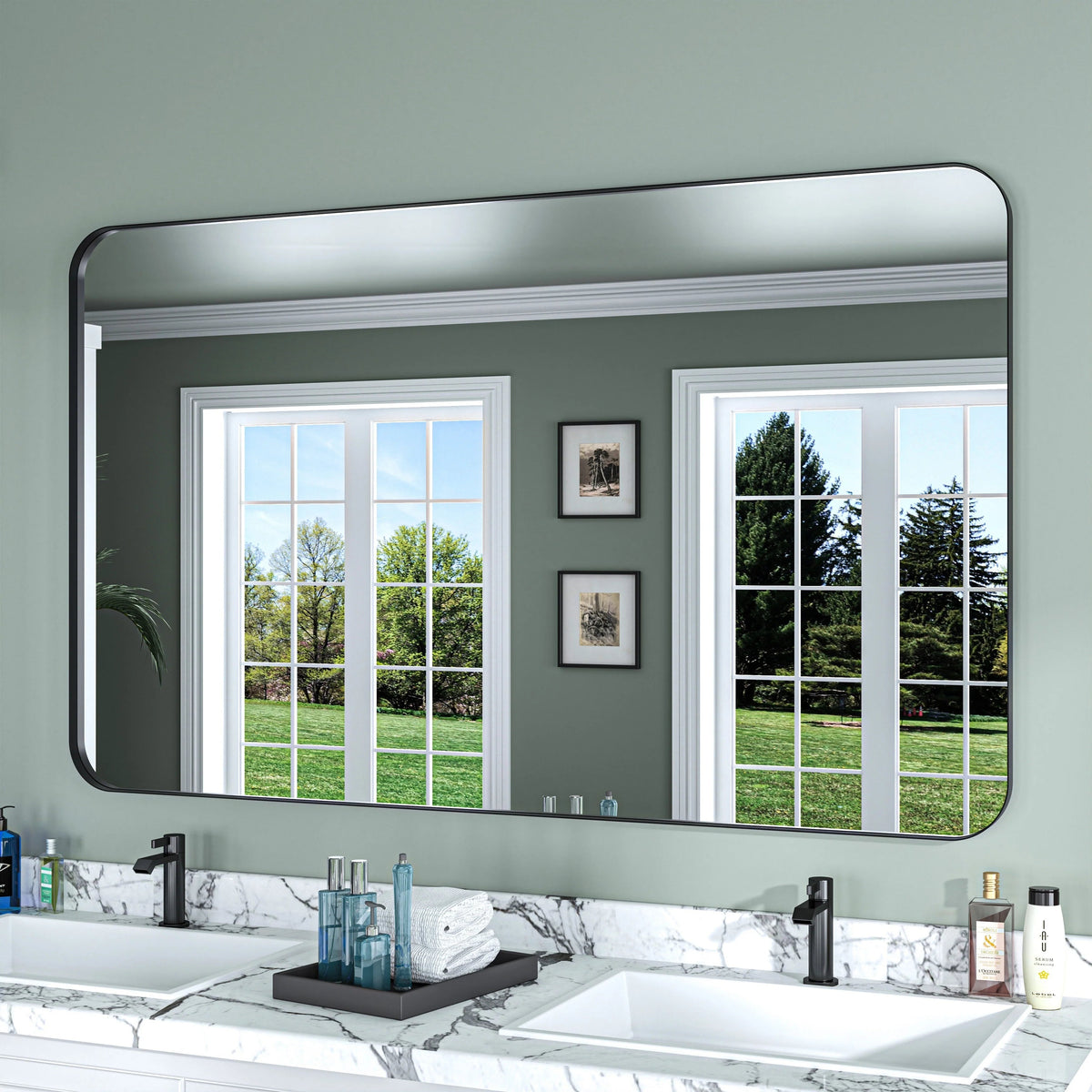 Aluminum Alloy Rounded Corner Wall Vanity Mirror