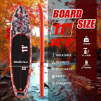 FunWater Inflatable Stand Up Paddle Board, 11 ft x 32 in x 6 in - SUP Paddle Accessories