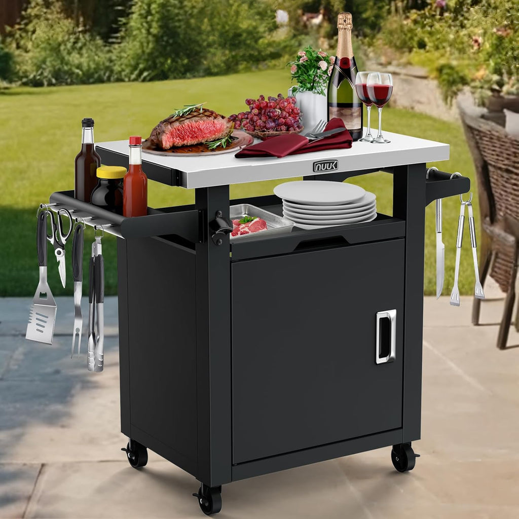 NUUK Outdoor Grill Table With Storage Cabinet, 20in x 30in