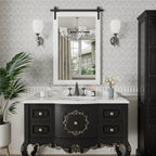 Rectangular Wall Mirror With Wood Frame, 18 x 26 in, 22 x 30 in, 24 x 36 in, or 40 x 26 in - Multiple Sizes