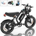 HiKeep Electric Mountain Bike, 20 inch Fat Tires, 48V 15Ah Battery - K6-L