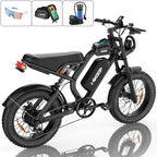 HiKeep Electric Mountain Bike, 20 inch Fat Tires, 48V 15Ah Battery - K6-L