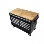 46 in W x 24 in D 9-Drawer Gloss Black Deep Tool Chest Mobile Workbench