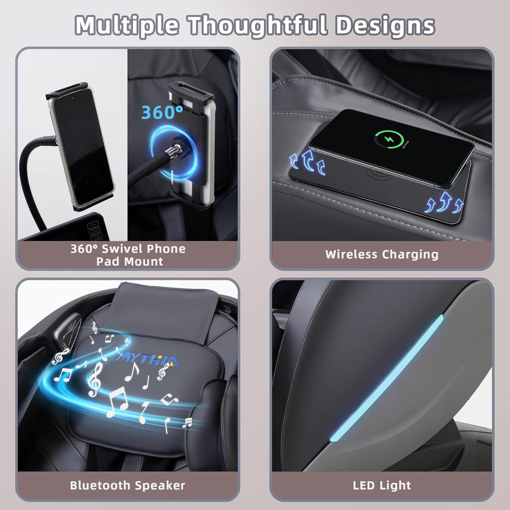 MYTHIA Full Body Zero Gravity Massage Chair With SL Track, 12 Auto Modes - A303C
