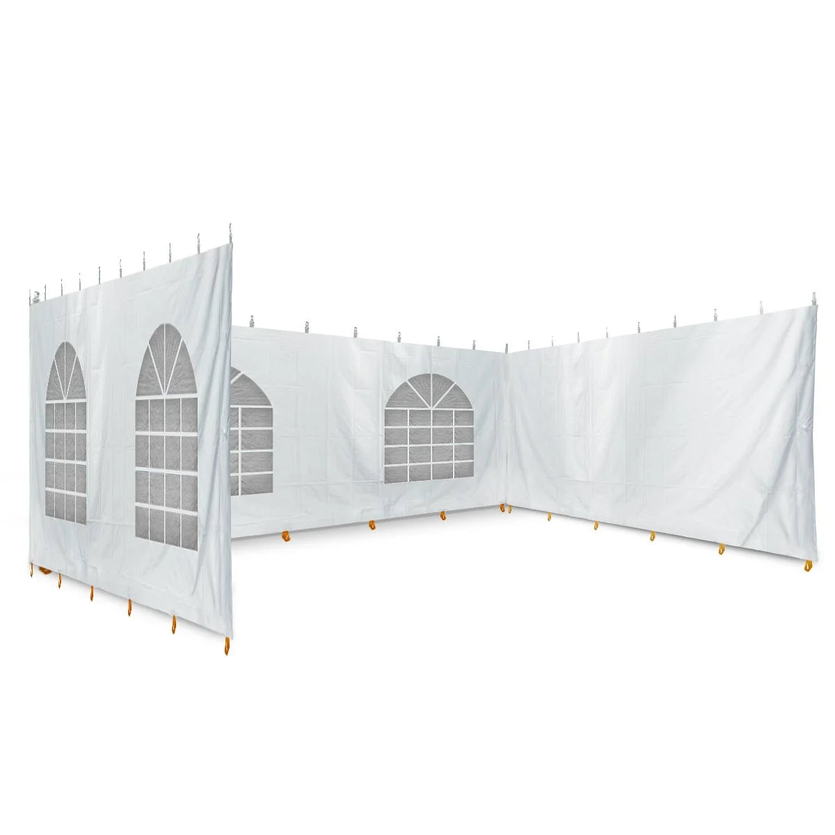 TentandTable Standard Waterproof Sidewall Kit for 8 ft Sides, White, 10 ft x 20 ft