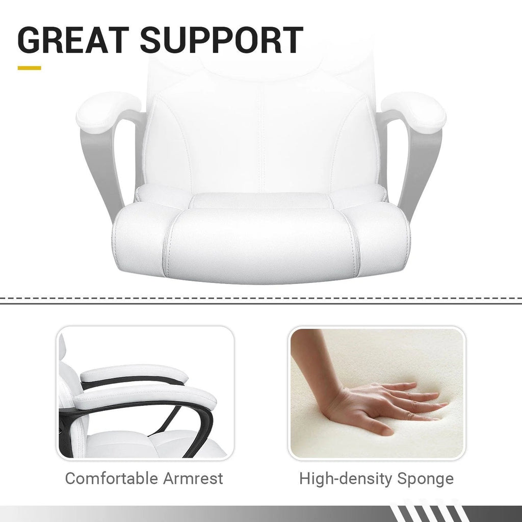 Mid-Back Ergonomic Swivel Office Chair - Black