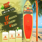 FunWater Inflatable Stand Up Paddle Board, 11 ft x 32 in x 6 in - SUP Paddle Accessories
