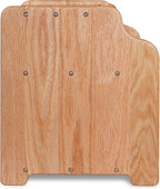 Solid Wood Oak Bread Box, Double Layer, Large Capacity, Clear Window - Nature