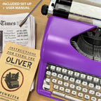 The Oliver Typewriter Company Manual Typewriter, Purple, 11-in Carriage