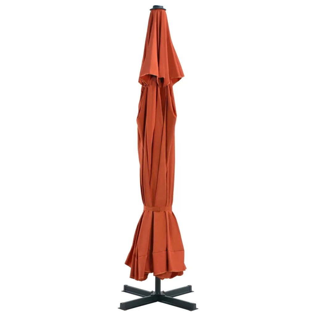 vidaXL Garden Parasol, Azure Blue Polyester With PA Coating, 196.9in x 118.1in