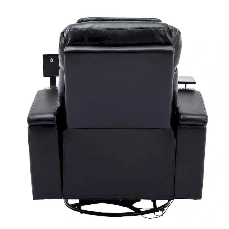 Power Home Theater Recliner Chair, 34.6 D x 38.2 W x 41.4 H, 110-160 Recline, 270 Swivel