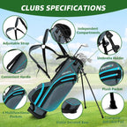 XDriveMax Complete Men's Golf Club Set With Stand Bag and Rain Cover - Left Hand Red