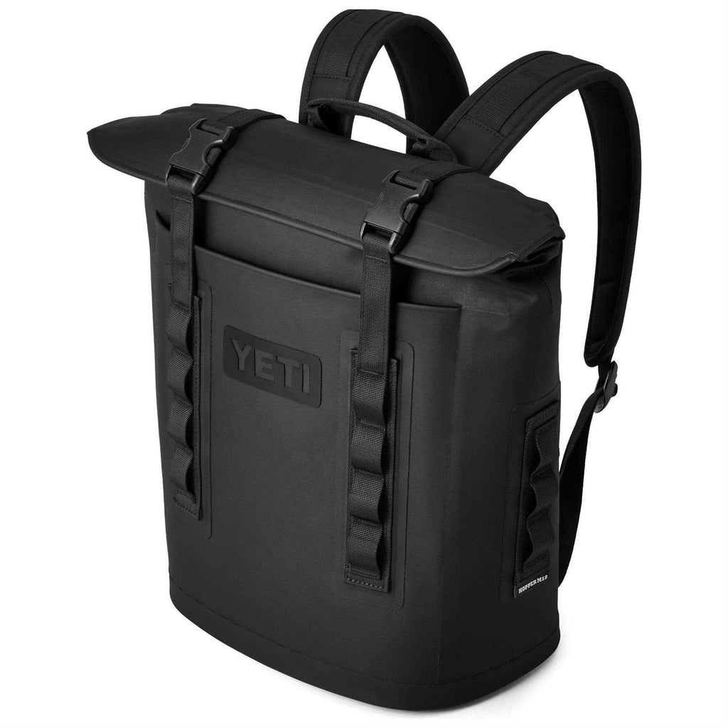 Yeti Backpack Soft Cooler, Black, 20 Cans / 12 lbs Ice, 17 x 8 x 16 inches - Hopper M12