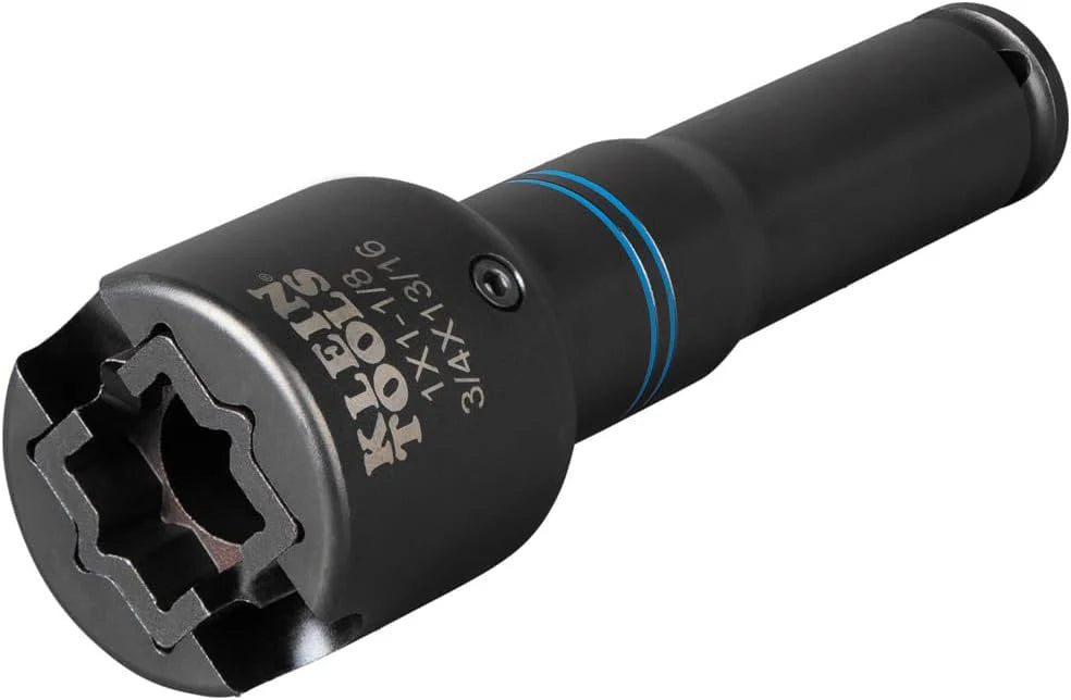 Klein Tools Single-Ended Impact Socket, 3/4-Inch, 1-Inch And 1-1/8-Inch - NRHD3