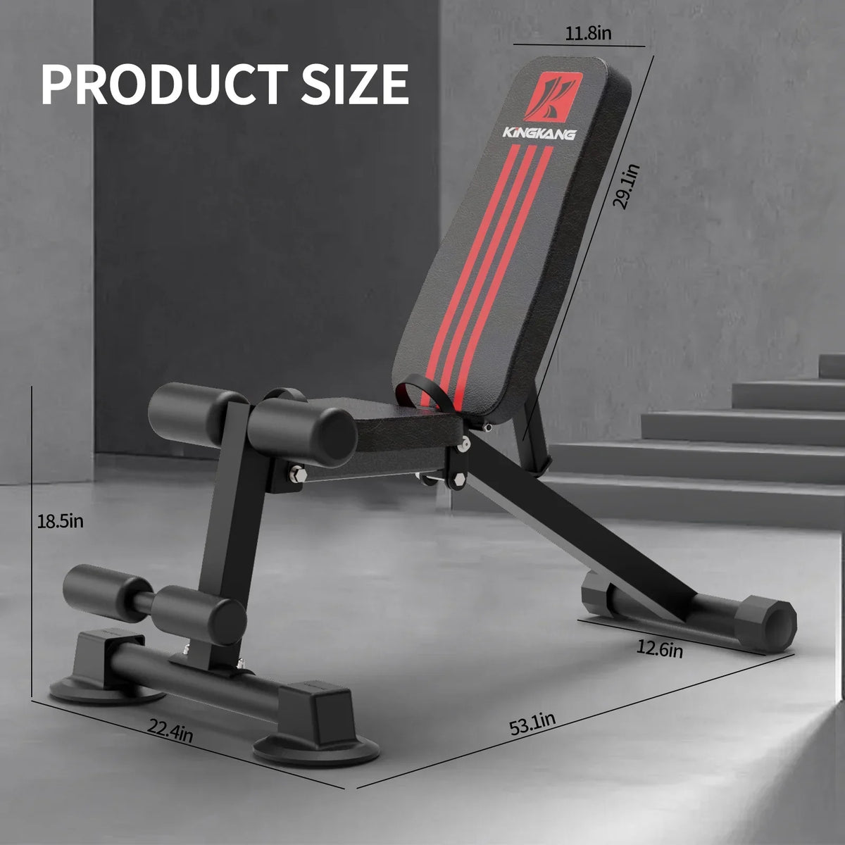 K Kingkang Adjustable Weight Bench, Foldable, 660LB