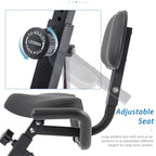 Foldable Magnetic Upright And Recumbent Exercise Bike, Light Blue