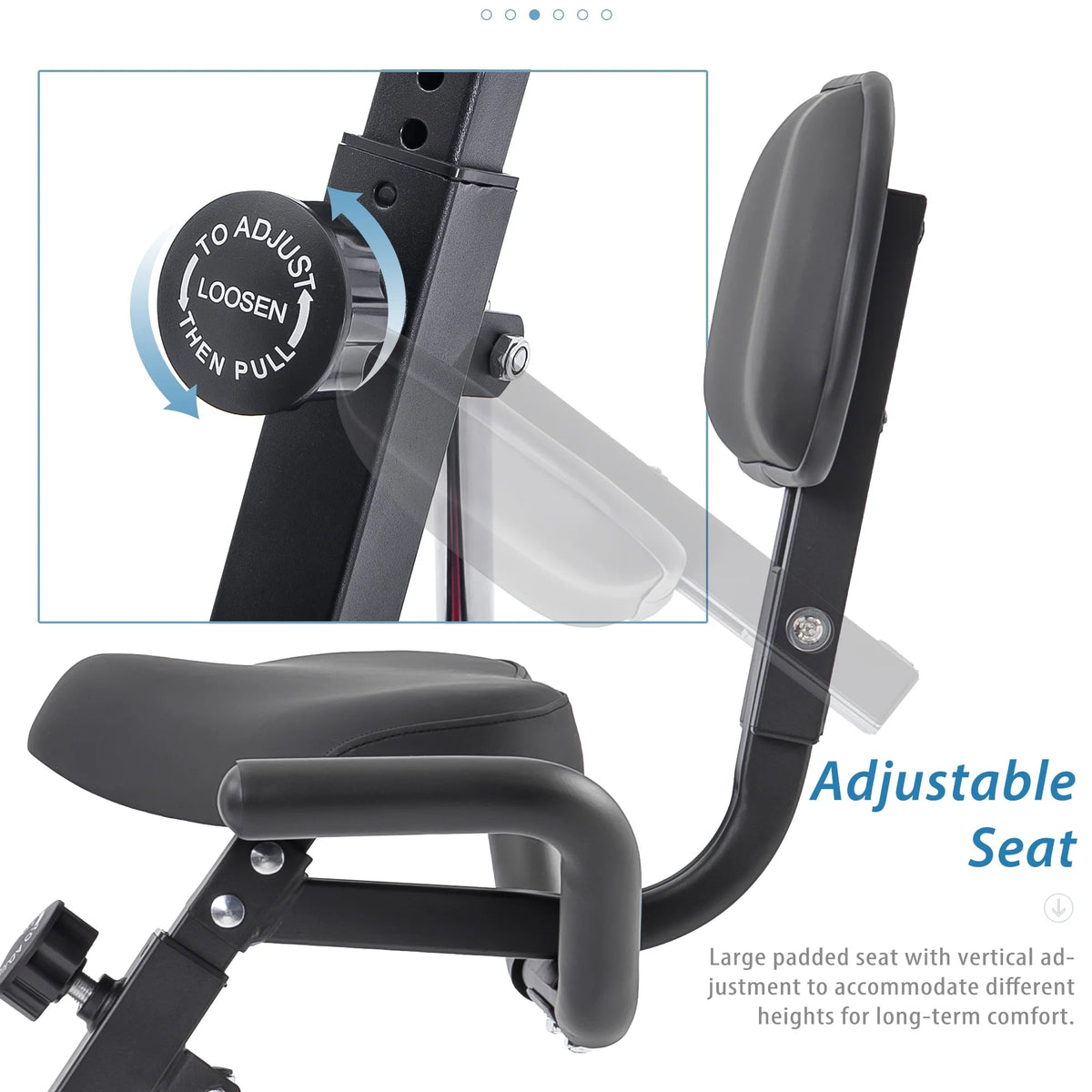 Foldable Magnetic Upright And Recumbent Exercise Bike, Light Blue