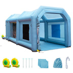 BENTISM Inflatable Paint Booth 26 x 15 x 11 ft With 750W + 950W Blowers - YJSSX08