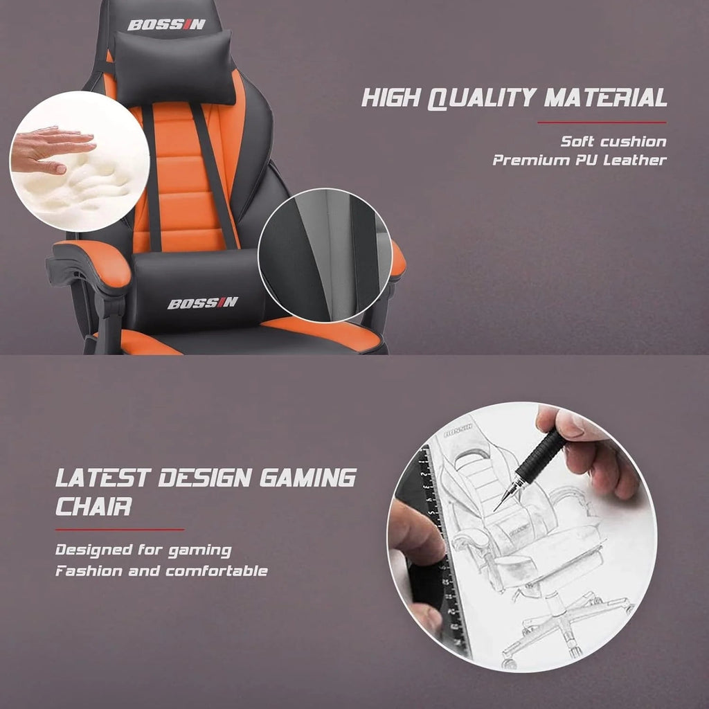 Racing Style Gaming Chair, 300 lbs Big And Tall High Back Computer Chair