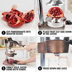 Zulay Kitchen Manual Citrus Juicer With 5-Inch Bowl