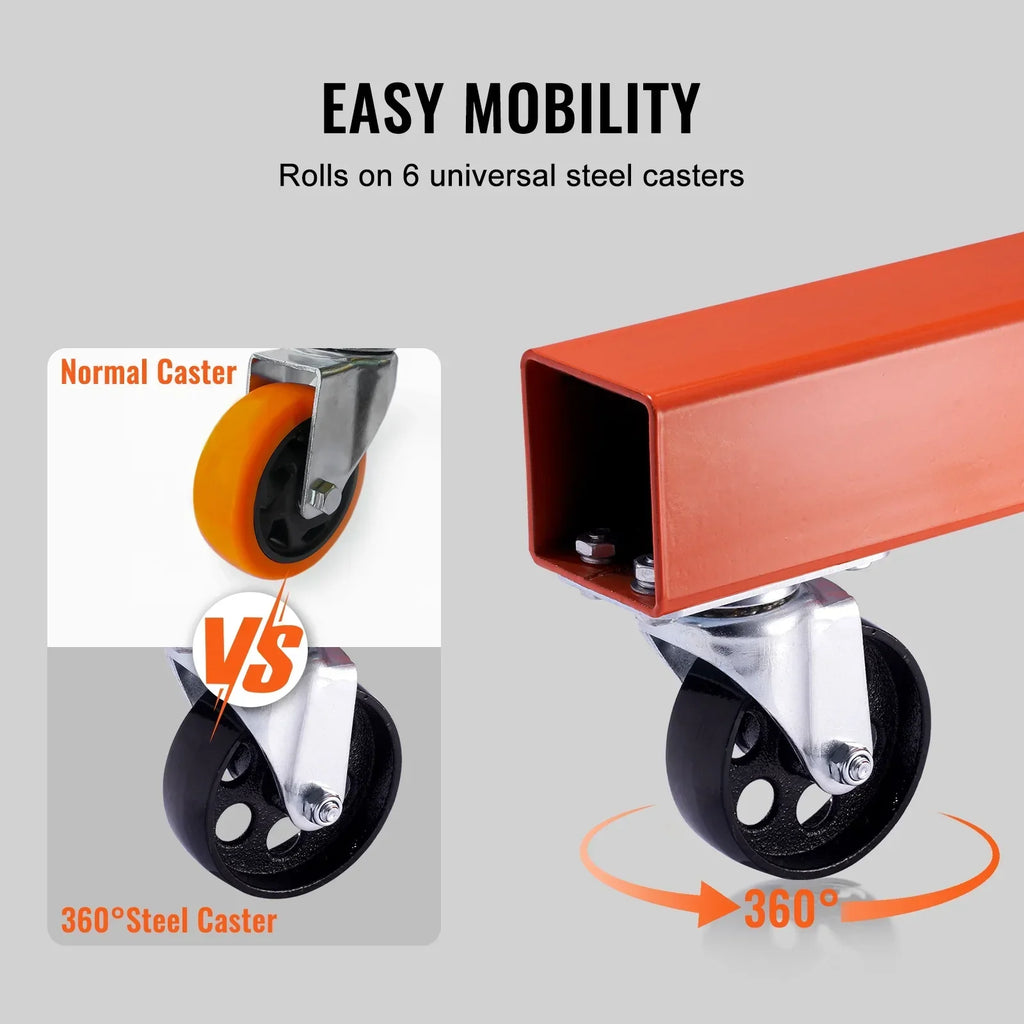 BENTISM Folding Engine Hoist With Leveler, 4400 lbs/2 ton - Heavy-Duty