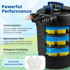 Costway Pond Pressure Bio Filter 4000 GAL With 13W UV Sterilizer - 10000L