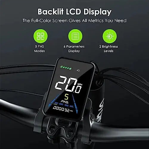 Oraimo Electric Bike, 750W-1000W Motor, 45-Mile Range, 557Wh Hidden Battery, 7-Speed Gear System