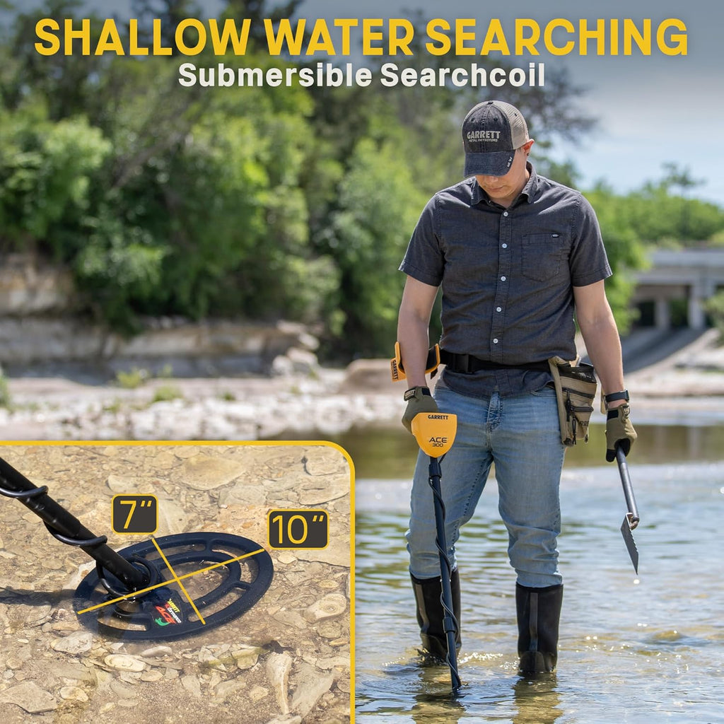 Garrett ACE 300 Metal Detector with Waterproof Coil and Headphones
