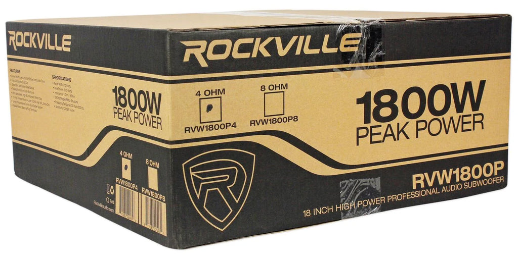Rockville 18in 1800 Watt Mid-Bass Car Audio Speaker - RVW1800P4