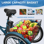 Mooncool Adult 3-Wheel Electric Tricycle, 24in 26in, 350W 36V, 7 Speeds