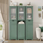 Homfa Tall Narrow Bathroom Storage Cabinet With Door And Drawer, 15.7in L x 11.8in W x 67in H, White