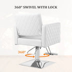 OmySalon Hydraulic Salon Styling Chair, Pink, 330 lbs Capacity