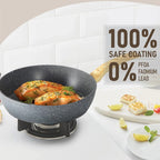 Kitchen Academy 12 Piece Green Granite Nonstick Induction Cookware Set - KA-CS01