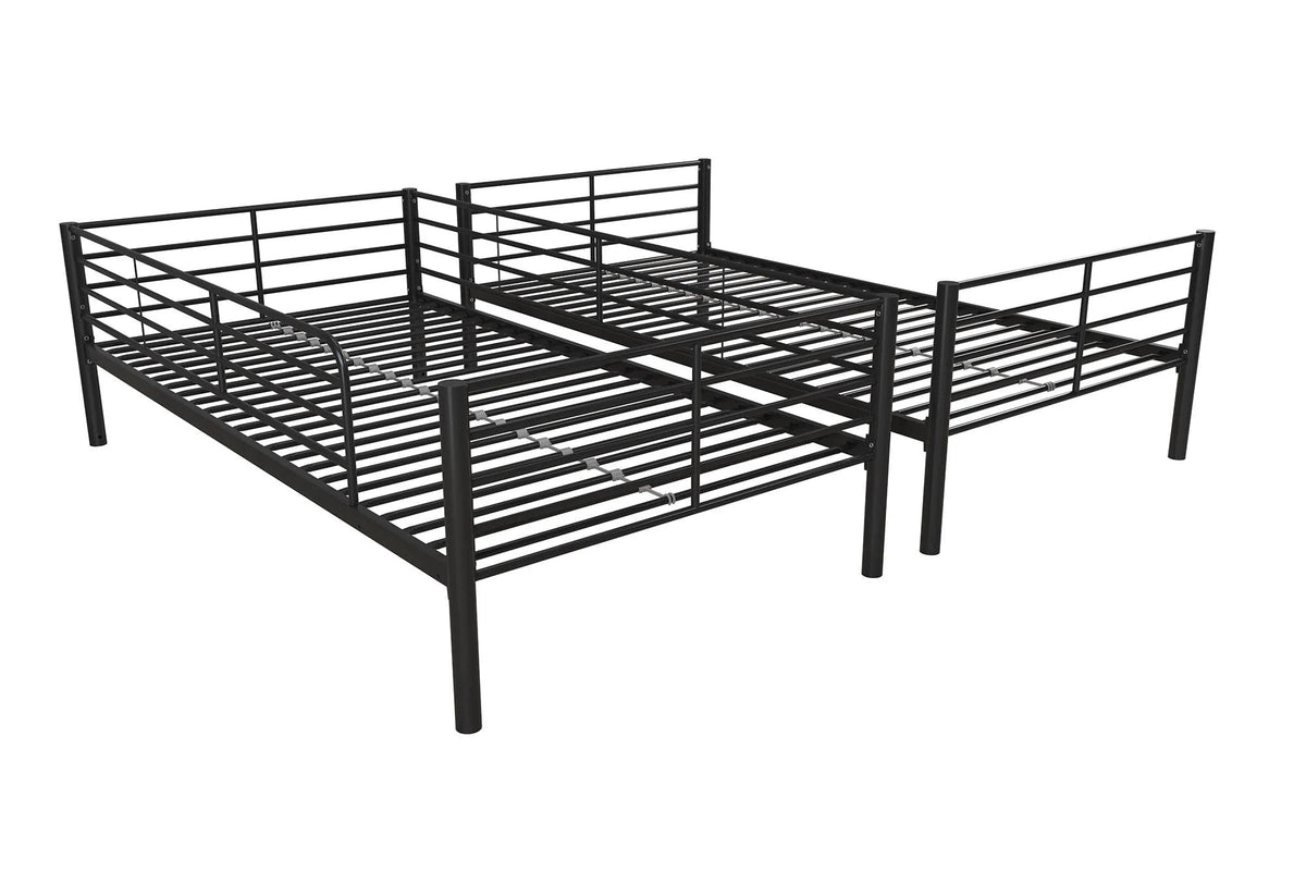 Mainstays Convertible Twin Over Twin Metal Bunk Bed - Black