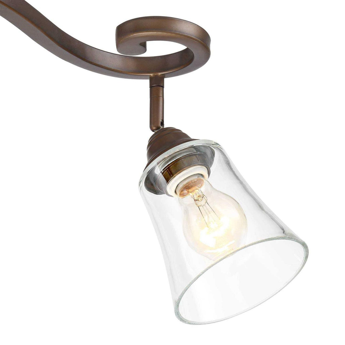 Pro Track Myrna 4-Head Ceiling Or Wall Track Light Fixture Kit, Bronze, 43 1/2 Inch Wide