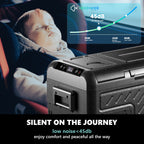 Simzlife Portable Car Refrigerator/Freezer, 19 QT (18 L), 12/24V DC and 110-240V AC, Black