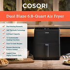 6.8-Qt Air Fryer With Dual Heating And Smart Temperature Control - CAF-P583S-KUS