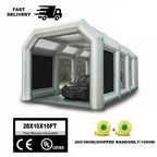 Inflatable Spray Paint Booth Tent 28X15X10FT With Two Blowers - 950W+280or380W