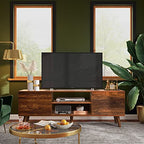 WLIVE Mid-Century TV Stand For 50/55/60inch TVs, 53.6in W x 15.7in D x 18.9in H