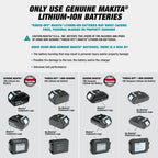 Makita 18V LXT 5.0Ah Battery And Rapid Optimum Charger Starter Pack With XAG04Z Brushless Angle Grinder - BL1850BDC2XAG04