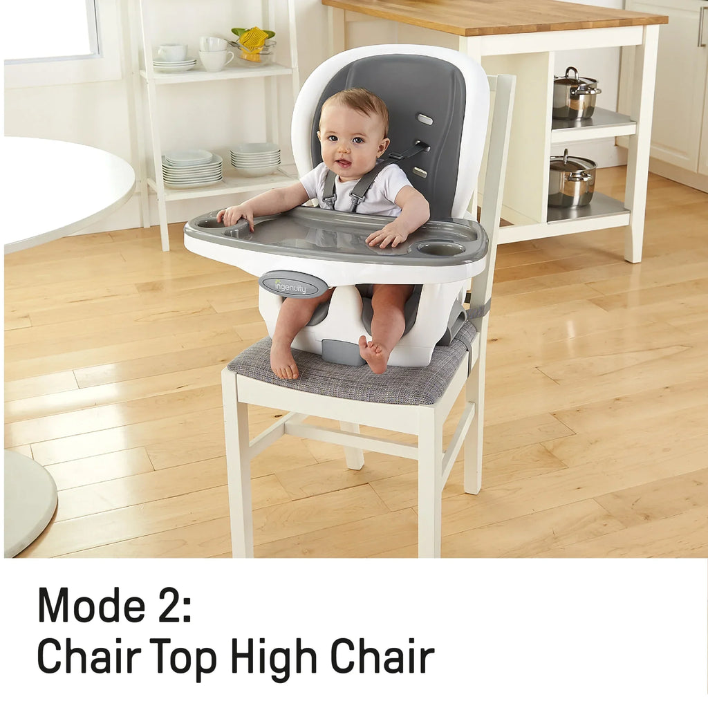Ingenuity SmartClean Trio Elite 3-in-1 Convertible High Chair, Toddler Chair, And Booster Seat - Slate