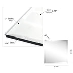 Frameless Beveled Prism Wall Mirror - Clear